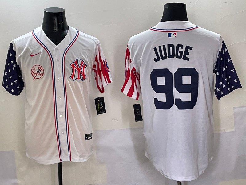 Men 2025  MLB New York Yankees #99 Judge white jersey style 10->new york yankees->MLB Jersey